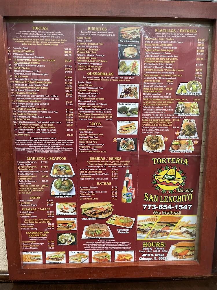 Torteria San Lenchito Menu image 1