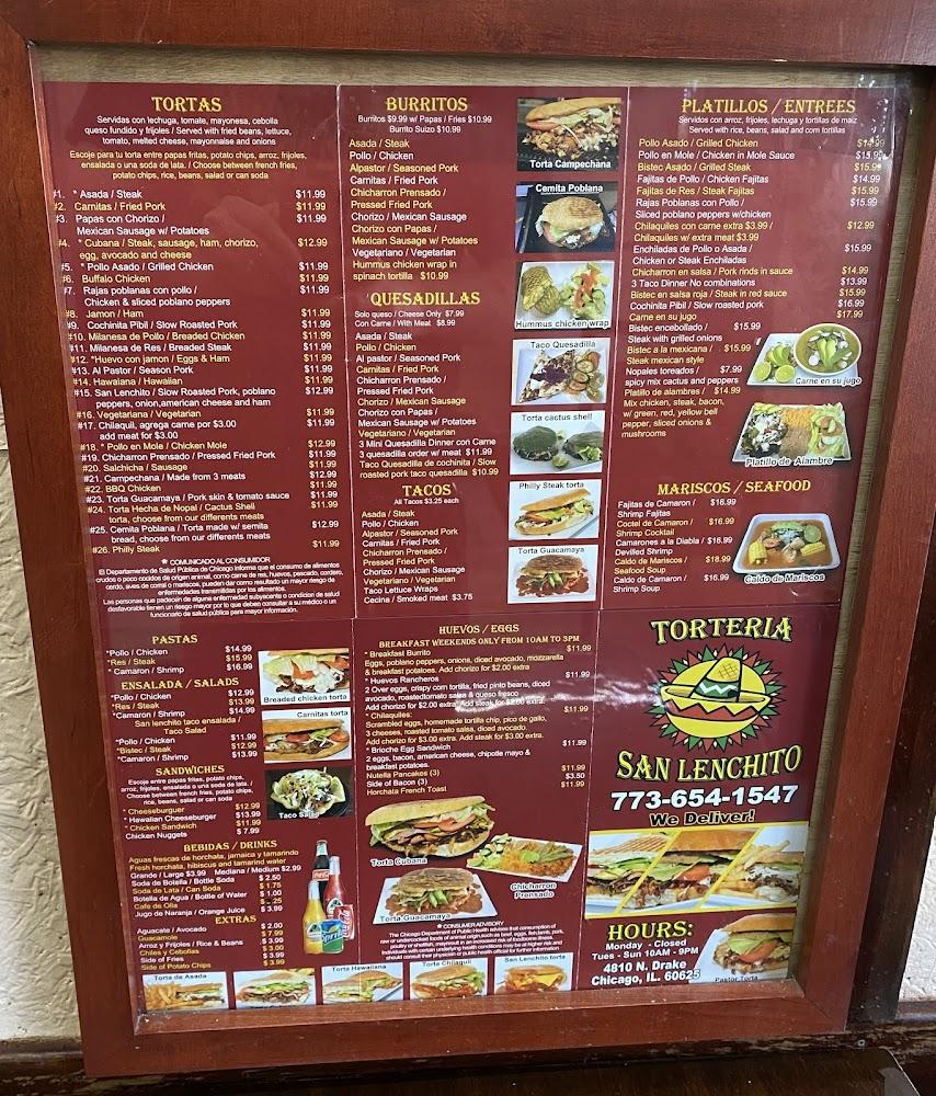Torteria San Lenchito Menu image 2